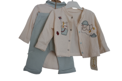 YAKA DETAYLI BADYLİ 3LÜ SET