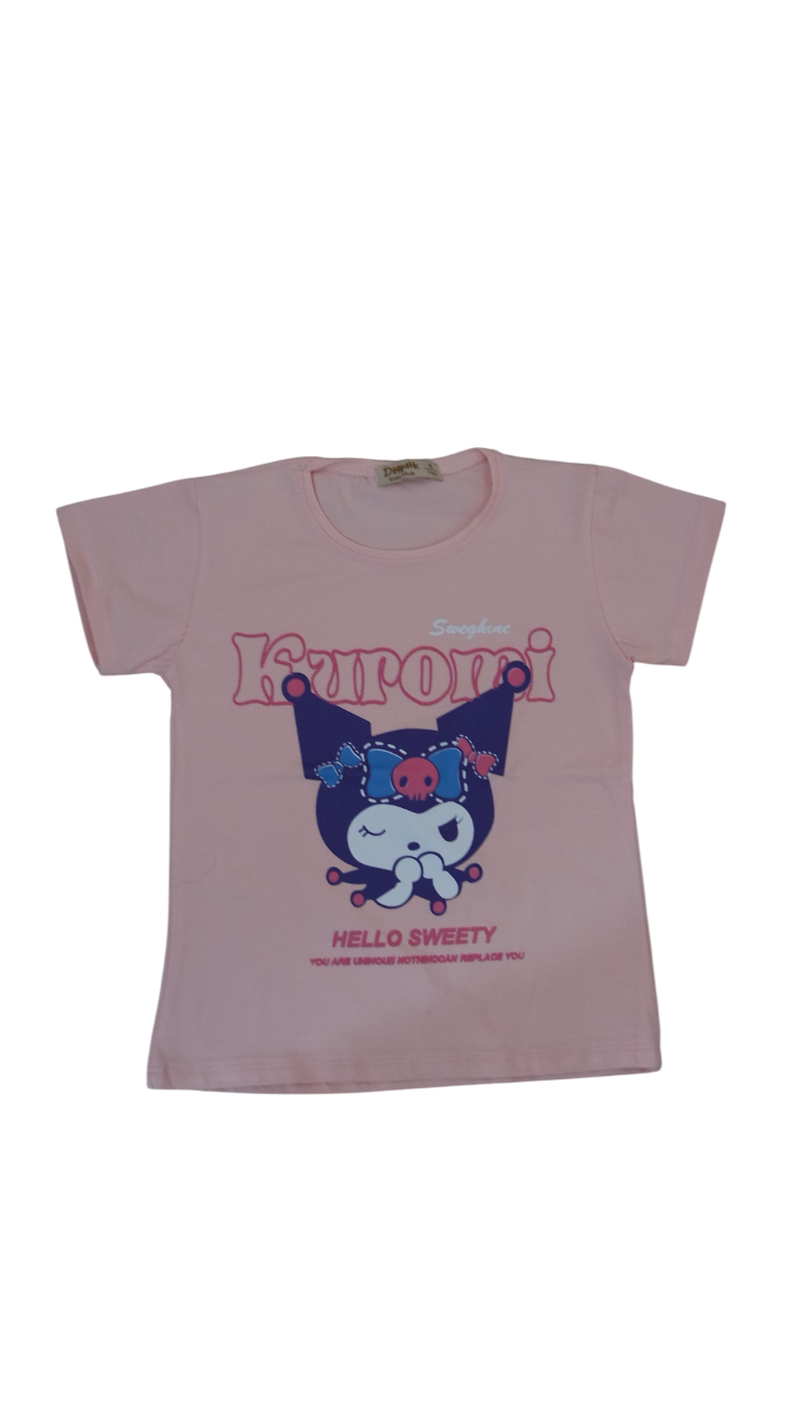 HELLO KUROMİ TİŞÖRT (3Y-4Y-5Y-6Y-7Y) PUDRA