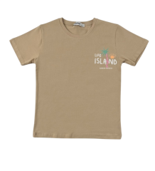 BASKILI TİŞÖRT BEJ (6Y-7Y-8Y-9Y)