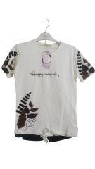 HAPPY YAPRAK DESENLİ KIZ TAKIM 7-8-9-10 YAŞ